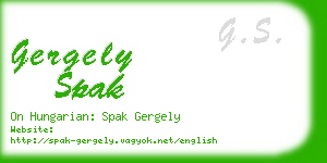 gergely spak business card